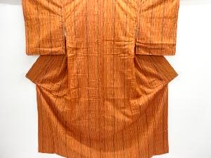 よろけ縞織り出し手織り紬着物